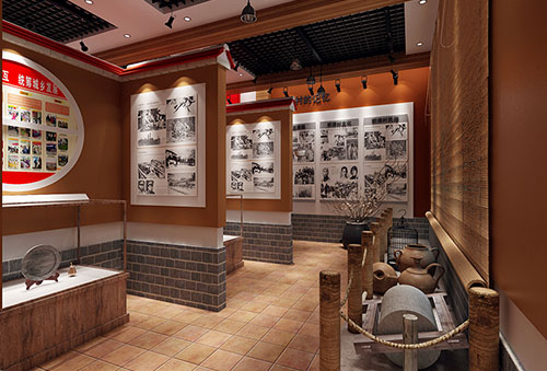椒江传统韵味十足的中式展厅设计效果图