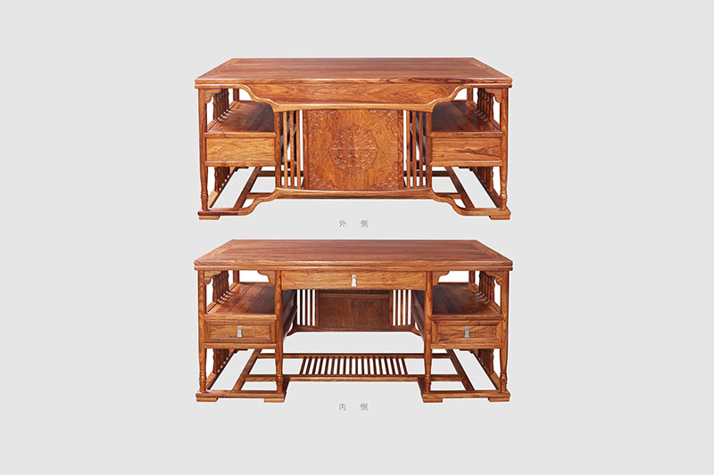 椒江中式家居装饰书房桌椅组合家具效果图